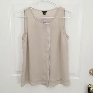 Button Down Ann Taylor Sleeveless Top Size 8P - NWT
